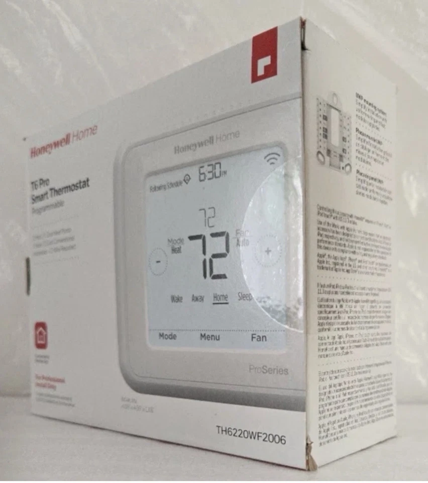 Honeywell Home T6 Pro Smart Thermostat WiFi Programmable TH6220WF2006 - Image 3 of 3