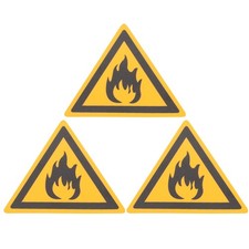  3 Pcs Flammable Warning Decal Sticker for Safety Sign Stickers Fire Scene