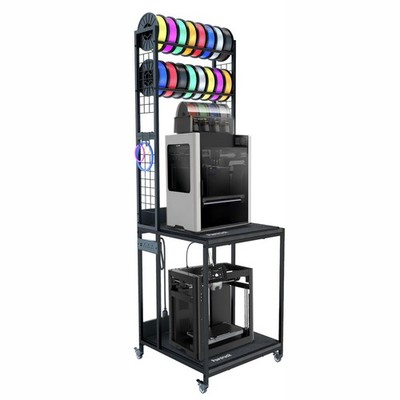 3D Printer Stand Heavy Duty PRT22 Power Hub Locking Wheels Storage High Density
