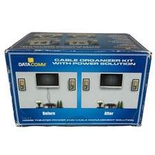 DataComm 50-3323-WH-KIT Cable Organizer Kit with Power Solution White NEW