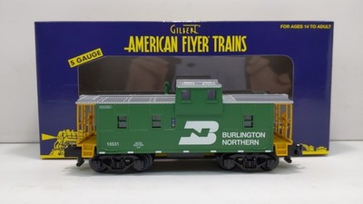 American Flyer 6-48752 S Scale Burlington Northern Extended Vision Caboose LN