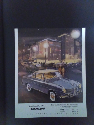 Poster nostalgisches Plakat im Reprint 30 x 24 Goliath 1100 Coupe Werbung 60er