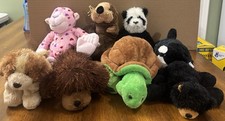 LOT OF 8 Ganz Webkinz Love Monkey Panda Turtle Orca Plush No Codes US68