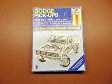 Haynes Repair Manual 30040 912 Dodge Pick-Ups 1974-1993 2WD 4WD V6 V8 Engines