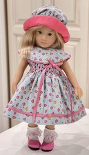 Boneka Smocked Sun Dress + Bonnet 4 8" Kidz n Cats Mini Doll