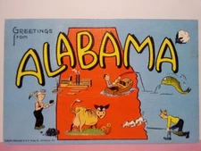 Alabama greetings from cartoon art