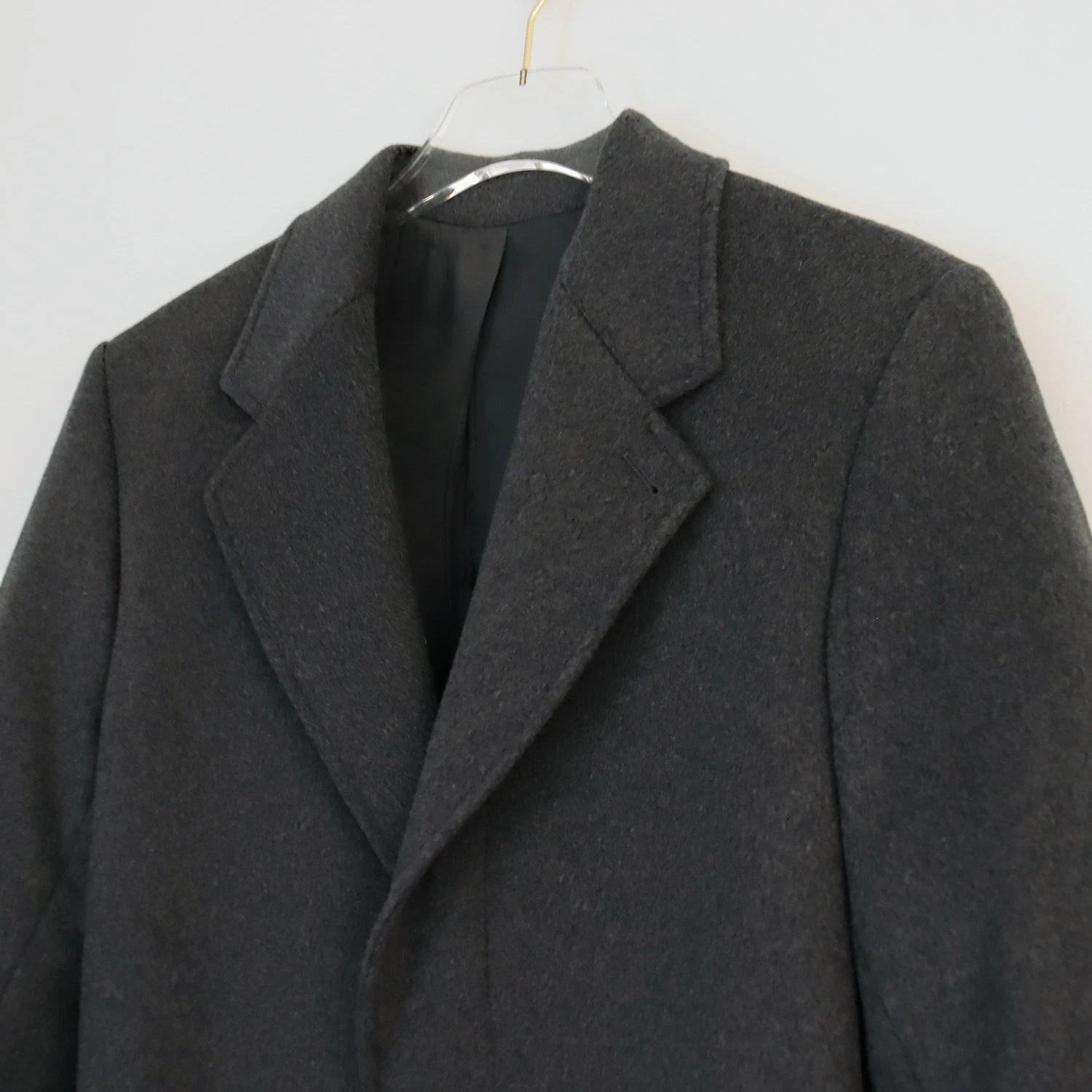 NWOT Mens Cashmere Blend Overcoat XS Dark Gray Coat Calvin Klein Studio Topcoat - product detail image 10