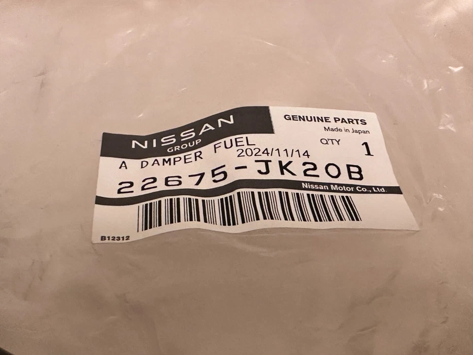 Infiniti Genuine G35 EX35 FX37 M35 QX70 Nissan 370Z Fuel Damper 22675-JK20B OEM - Image 2 of 4