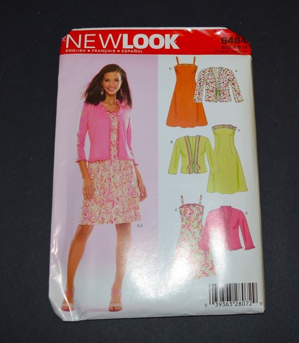 New Look 6484 Misses Kleider Jacken Schnittmuster Gr. 8-18 ungeschnitten