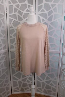 MIHOLL Women s Long Sleeve Lace Casual Loose Blouses T Shirts Medium