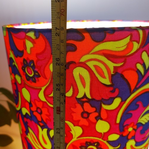 Psychedelic Large 60s 70s retro Table Lamp & base Lampshade Retro Funky Red - Picture 13 of 13