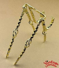 VINTAGE LOWRIDER SQUARE CAGE TWISTED STYLE CONTINENTAL KIT GOLD 20" BICYCLES.
