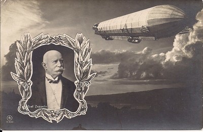 Graf Zeppelin, Germany 1920's Early Airship in Flight