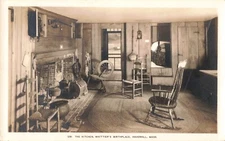 Kitchen Whittlier's Birthplace Haverhill Massachusetts c1940's RPPC H164