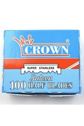 100 CROWN Razor Blades Stainless Single edge For Shavette Barber Salon ...