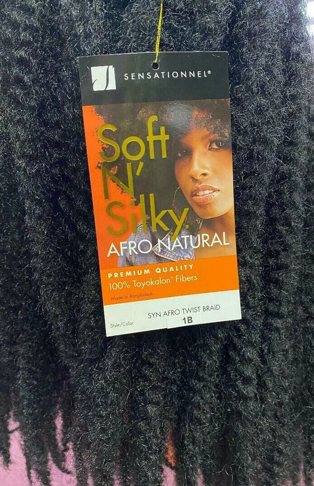 Sensationnel Soft N' Silky Afro Kinky Afro Twists Flechten Haarverlängerungen 24"