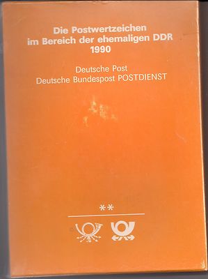 Jahrbuch Die Postwertzeichen im Bereich der ehemaligen DDR 1990, original eing.