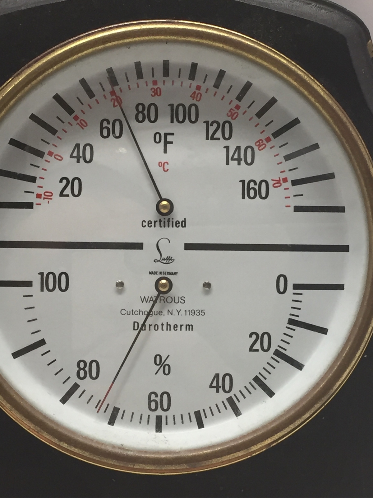 Vintage Lufft Made In Germany Thermometer / DurothermHygrometer eBay