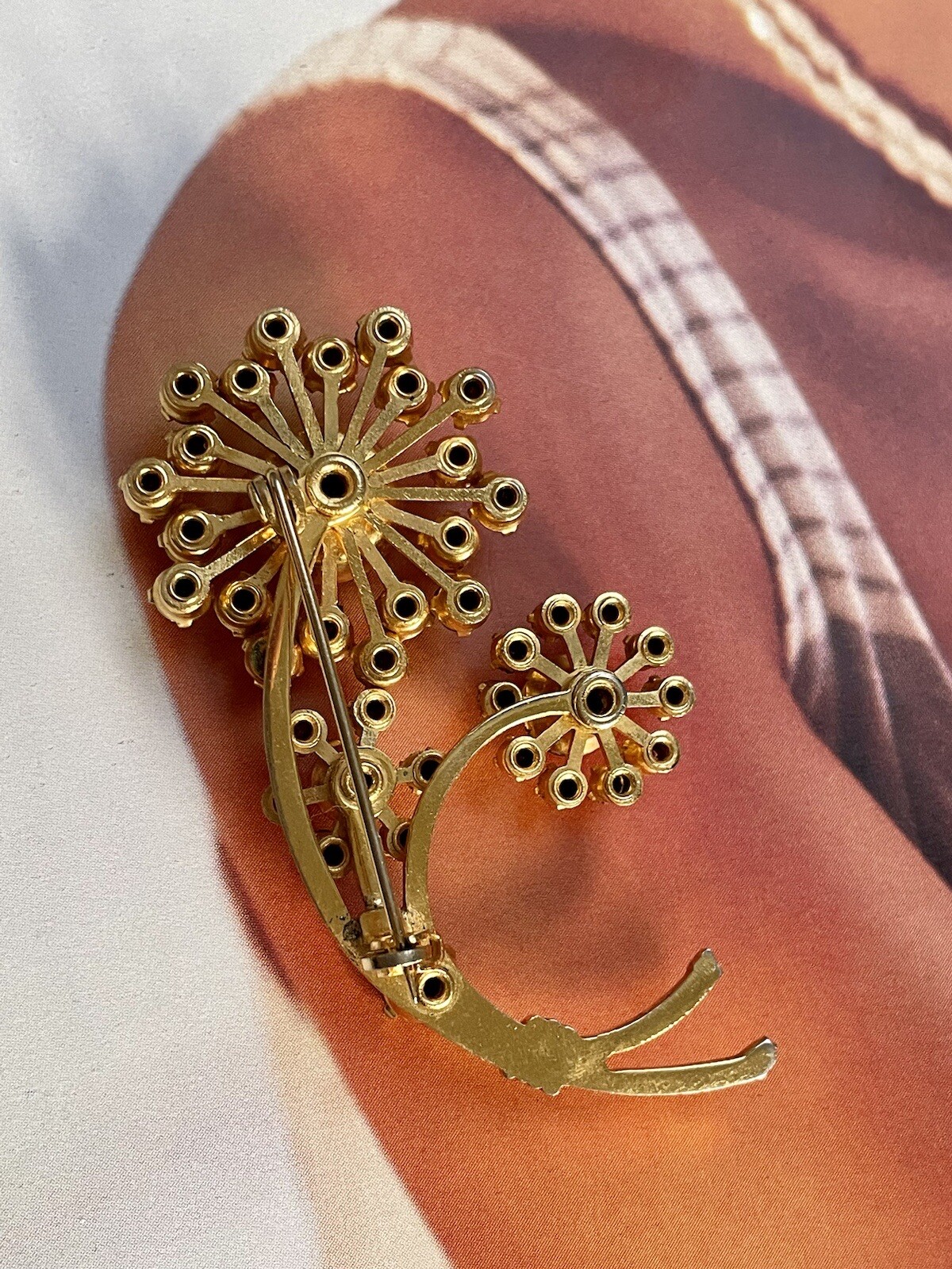 Antique Ameri Brooch Star Stones Estate Vintage F… - image 4