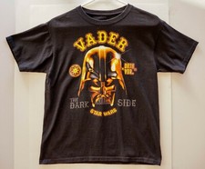 Star Wars Boys Size Large 10-12 Black Short Sleeve Darth Vader T-Shirt Jerry Lei