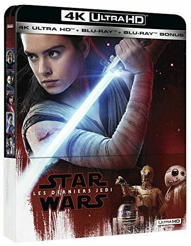 Star Wars les derniers Jedi - Steelbook UHD 4k Blu-ray 2d Bonus 4k...