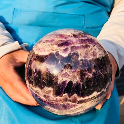 5.65LB Natural Dreamy Amethyst ball Quartz crystal Sphere Crystal Healing 347
