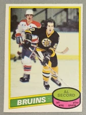 1980-81 Al Secord R.C. Boston Bruins #129 O.P.C. O-Pee-Chee Rookie Hockey Card