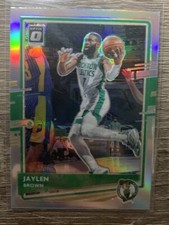 2020-2021 Panini Basketball Card Optic Silver Prizm Jaylen Brown Celtics Finals