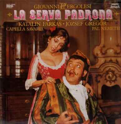 LP Pergolesi La Serva Padrona GATEFOLD, 28P BOOKLET NEAR MINT Hungaroton
