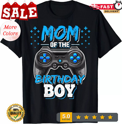 2025/Mom of the Birthday Boy Matching Video Gamer Birthday Party Gift Unisex T-S