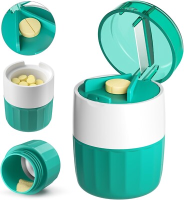 3-in-1 Pill Crusher and Pill Cutter with Storage Compartment for Tablets, Pil...
