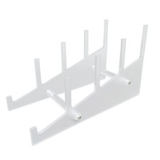 Elegant Frosted Acrylic Plate Display Stand Holds 4 Plates