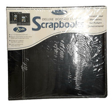 Memory Stor 2 Pack Deluxe Bonded Black Leather 12x12 Scrapbook Expandable 20 pgs