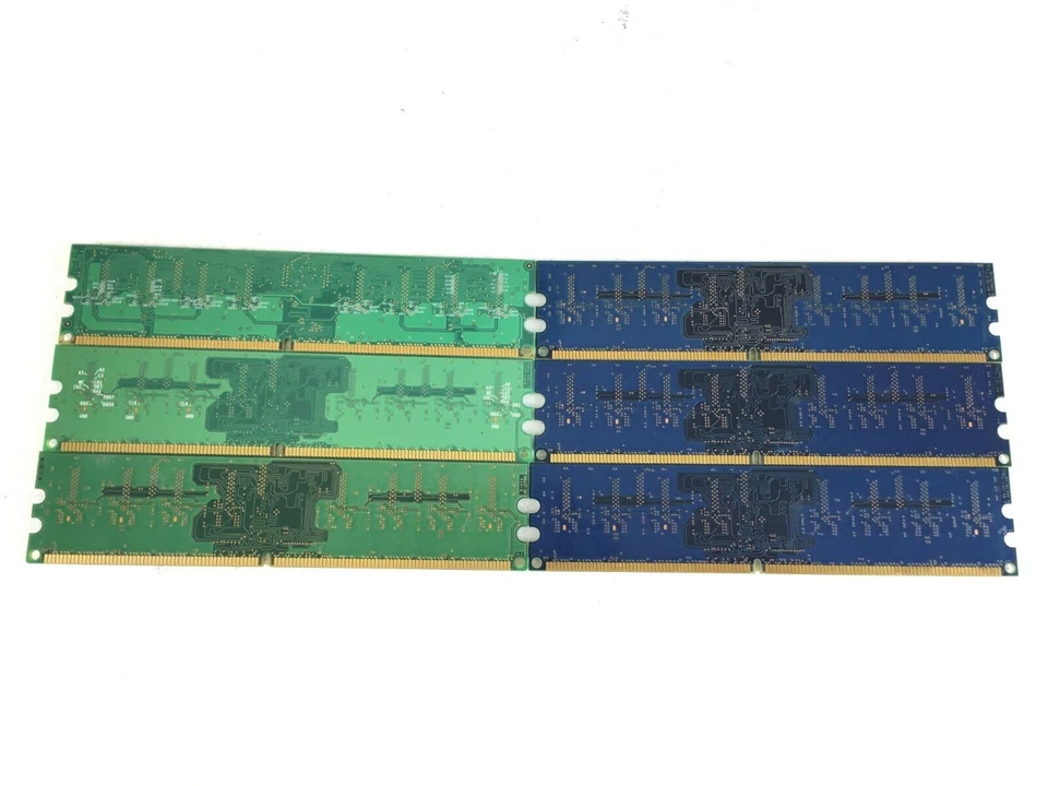 LOT OF 6 MIX BRAND 512MB 1Rx8 PC2-5300U DDR2 M378T6553EZS-CE6 Desktop RAM - Image 2 of 2