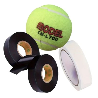 Elektrisches PVC-Klebeband, schwarz-weiß, für Tennisbandball, Cricketspiel - Bild 1 von 4
