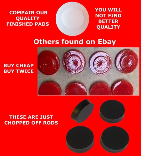 TRIUMPH SPITFIRE 8 REAR SPRING BUTTONS PADS + 4 SHACKLE BOLTS BETTER THAN POLY - Picture 9 of 9