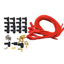 8.5mm Red 135 45 Degree Spark Plug Wires Hei Chevy Sbc Bbc Ford Mopar V8 V6