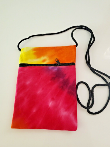 LADIES BALI STYLE HIPPY TYE DYE SHOULDER / PHONE BAG. SINGLET, BINTANG,BOHO 🕉️ - Picture 1 of 3