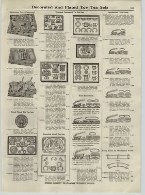 1921 PAPER AD Overland Ives' Mechanical Toy Trains Weeden Steam Engines Hot Air