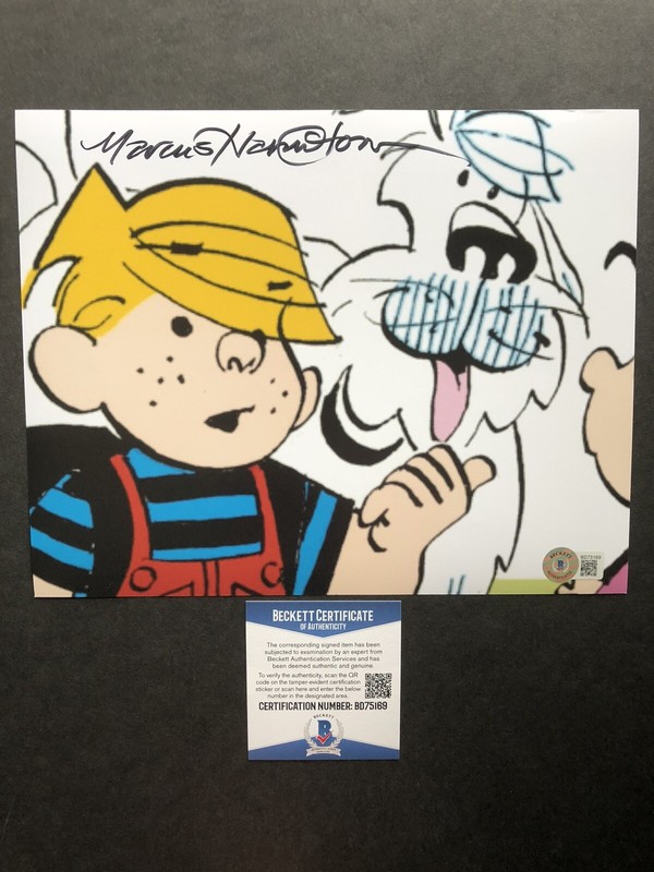 Marcus Hamilton autographed signed 8x10 photo Beckett BAS COA Dennis The Menace