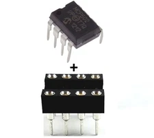 5PCS Microchip MCP602-I/P MCP602 + Sockets - Single Supply Dual CMOS Op Amp IC