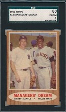 1962 TOPPS #18 MANAGERS' DREAM - SGC 80 EX/NM 6 (SVSC)