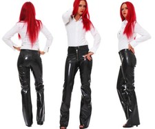 Damen Lack Hose in Vinyl Qualität sexy Outfit in jeder Größe Farbe von FWT