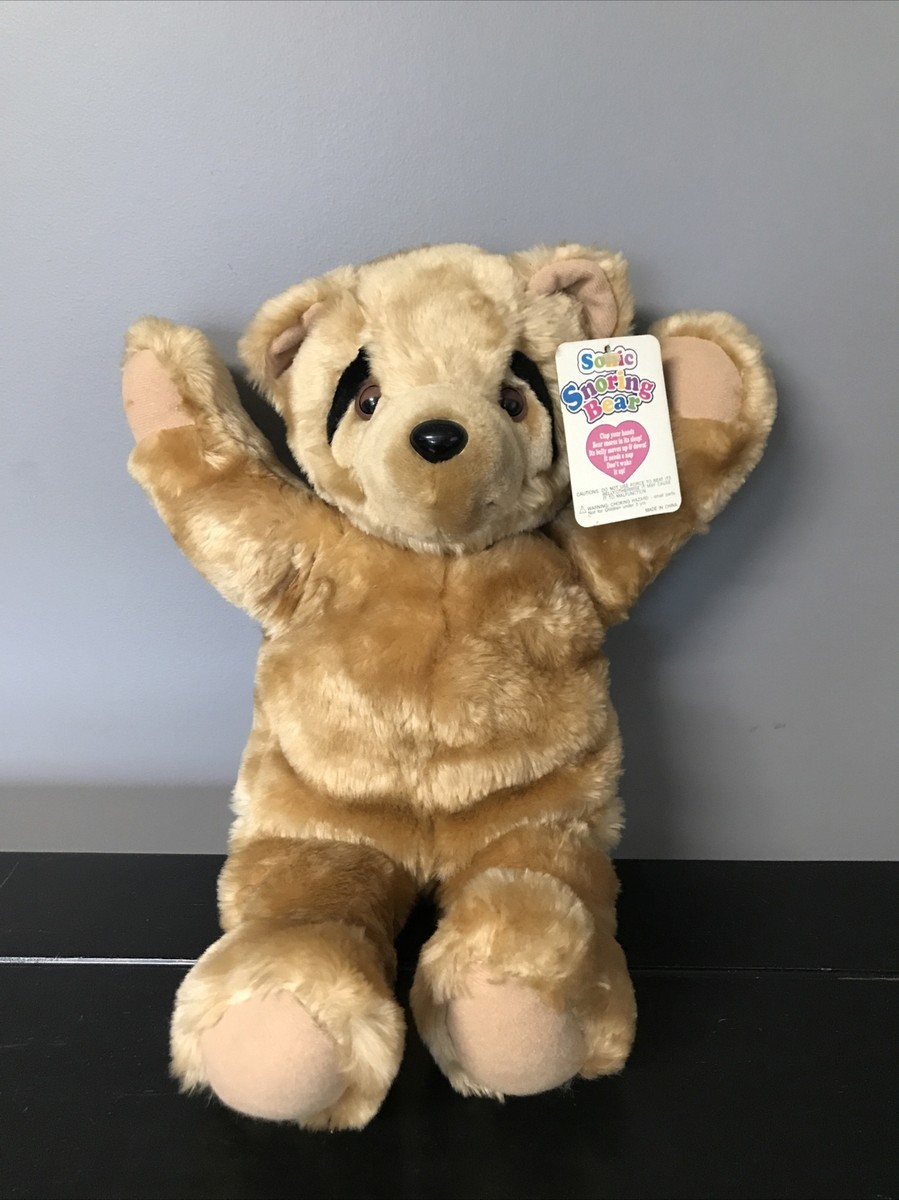 Vintage 80s Sonic Snoring Sleeping Teddy Bear 18