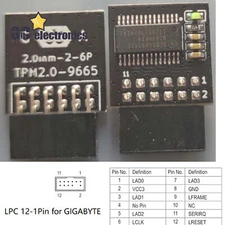 GIGABYTE GC-TPM2.0_S 2.0 TPM Module (12 Pin 12-1) LPC Trusted Platform TPM New