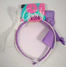 Lot of 2 Goody Girls Headbands White  Purple 4 pcs total 17380