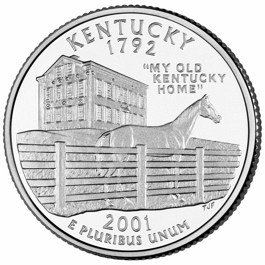 2001 D Kentucky State Quarter Cent Coin From US Mint 1792 My Old