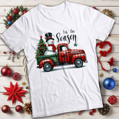 Lustiges Weihnachts-T-Shirt Shirt Schneemann Herren und Damen für Erwachsene #MC