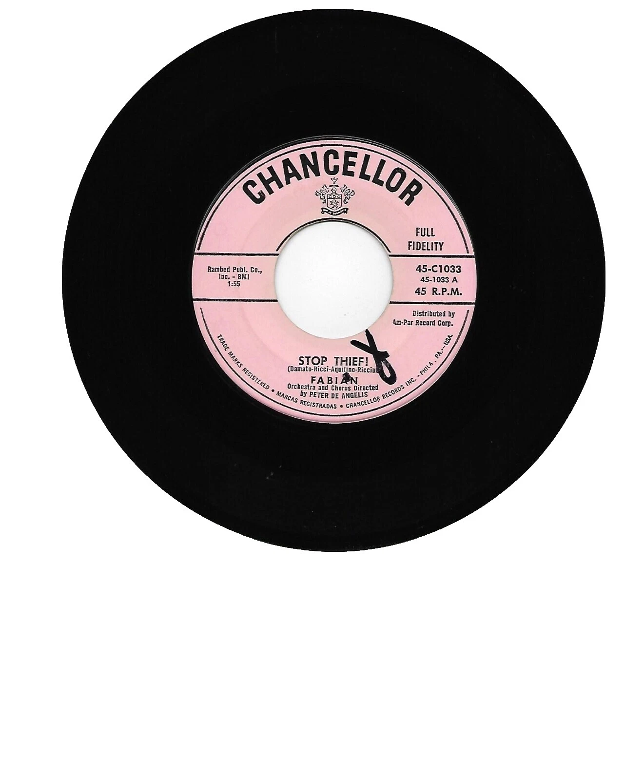 Rock Fabian Single Vinyl Records