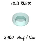 Lego 98138 - 100x Round Plate Tile Round 1x1 - Tr. L. Blue - NEW